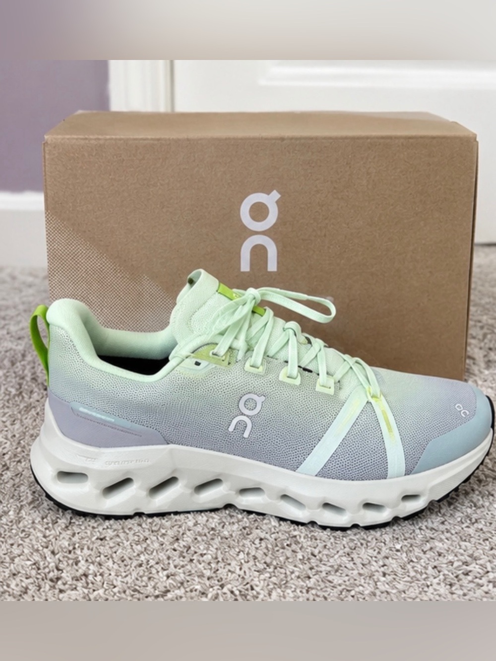 On  Cloudsurfer Trail Waterproof women’s 9.5  Lima Mineral New in Box
